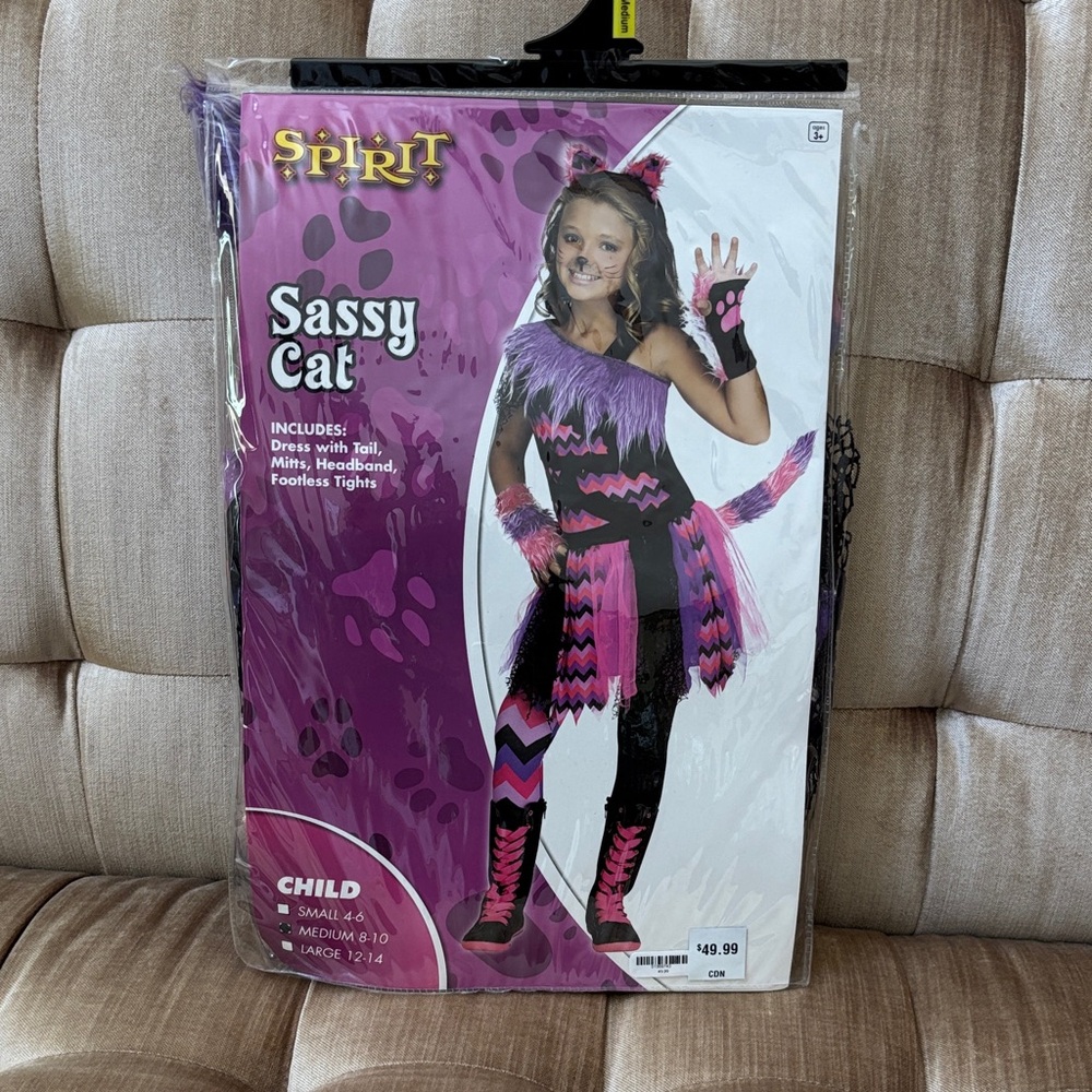 Halloween Costume - Sassy Cat Size 8-10
